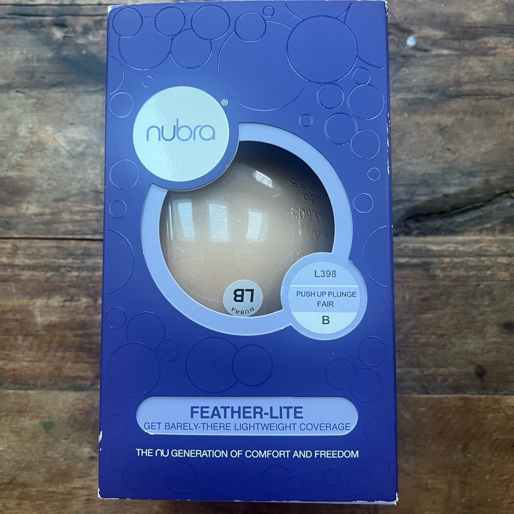 NIB NuBra Push Up Plunge Bra Fair B